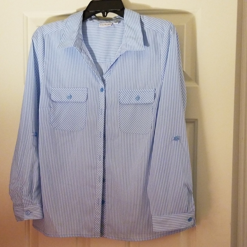 New Kim Roger's Striped Blouse